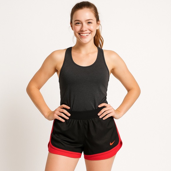 EUC Nike Dri-Fit Tempo Running Shorts – Women’s Medium – Black & Red - Picture 1 of 7